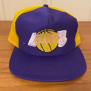 RARE VTG Los Angeles LA Lakers NBA Trucker Hat Cap